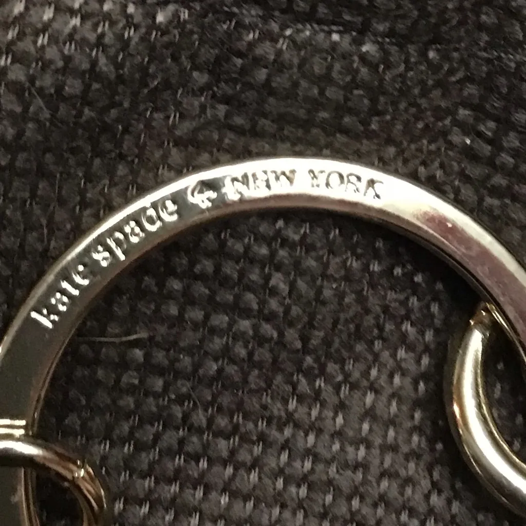 Kate♠️ Spade "Live Colorfully" Pink & Red Cut Out Leather Key Ring 6.5”H x 1.5”W - Image 4