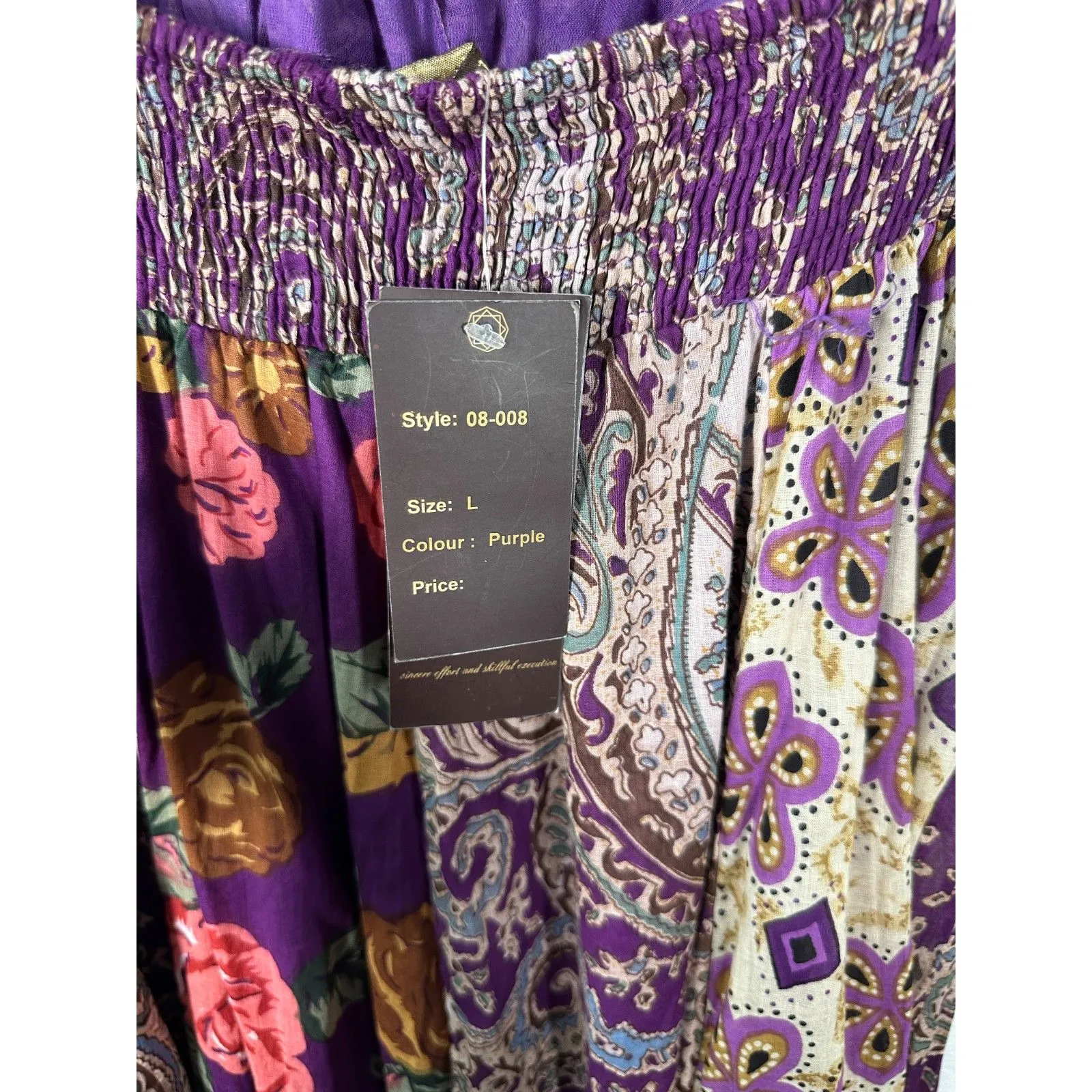 Solitaire Vintage Boho Halter Practical Magic Hippie Gauzy Maxi Dress Large NEW - Image 7