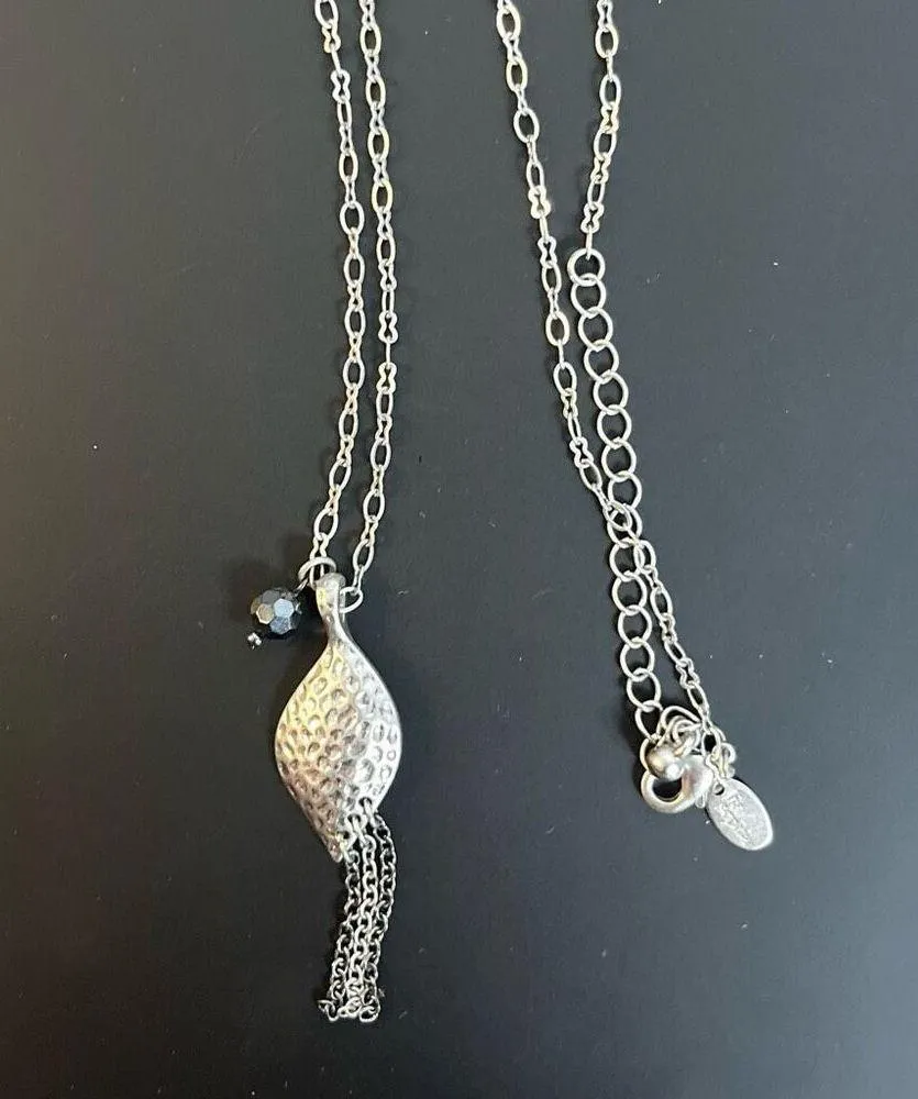 Lia Sophia Fine Art Abstract Bird Retired Necklace Adjustable Silver Tone - Image 8