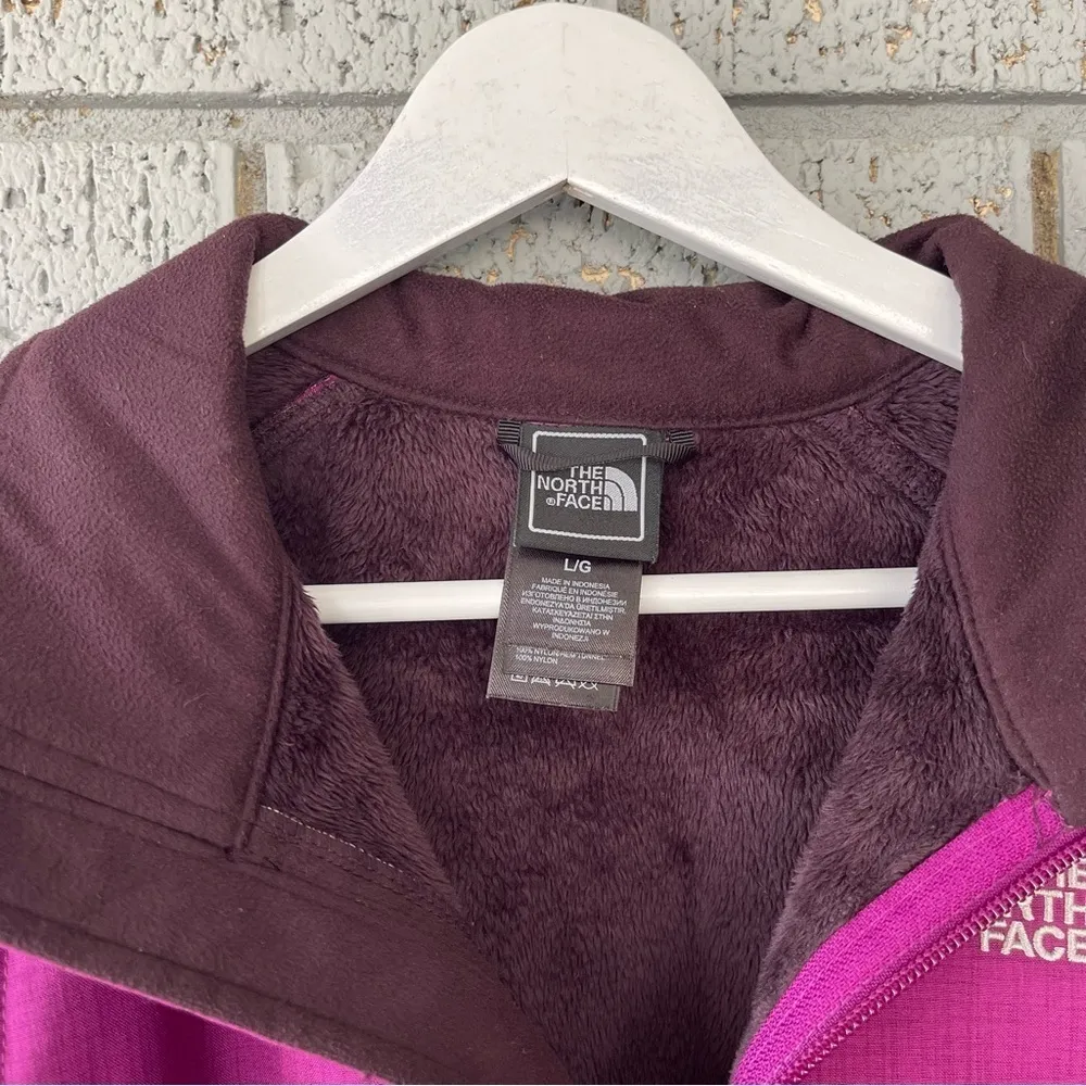 The North Face Women’s Purple Zip Up Jacket Fleece Lined Size Large - Image 2
