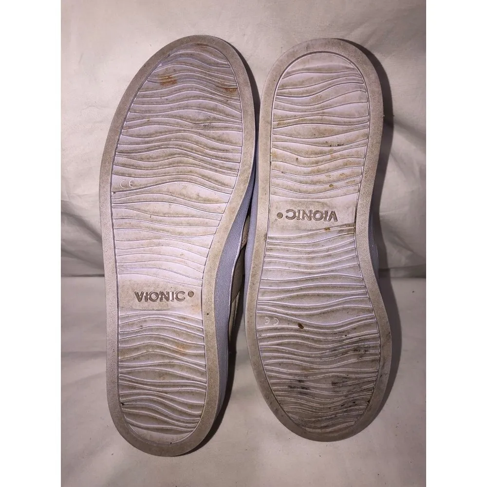 Vionic Womens Size 6.5 Splendid Kani Slip On Loafer Perforated Suede Neutral Tan - Image 8