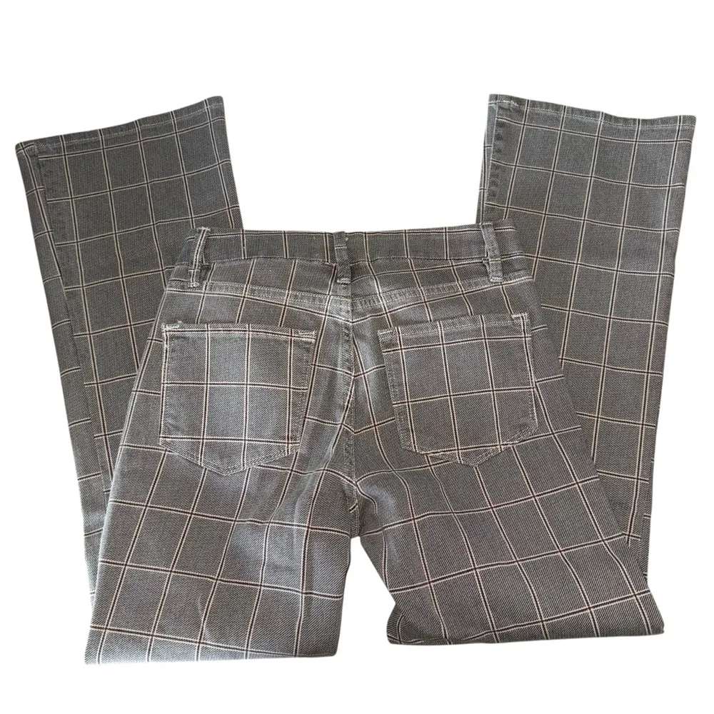 Frame Denim Le Crop Mini Boot Plaid Pants Black Size 24 - Image 2