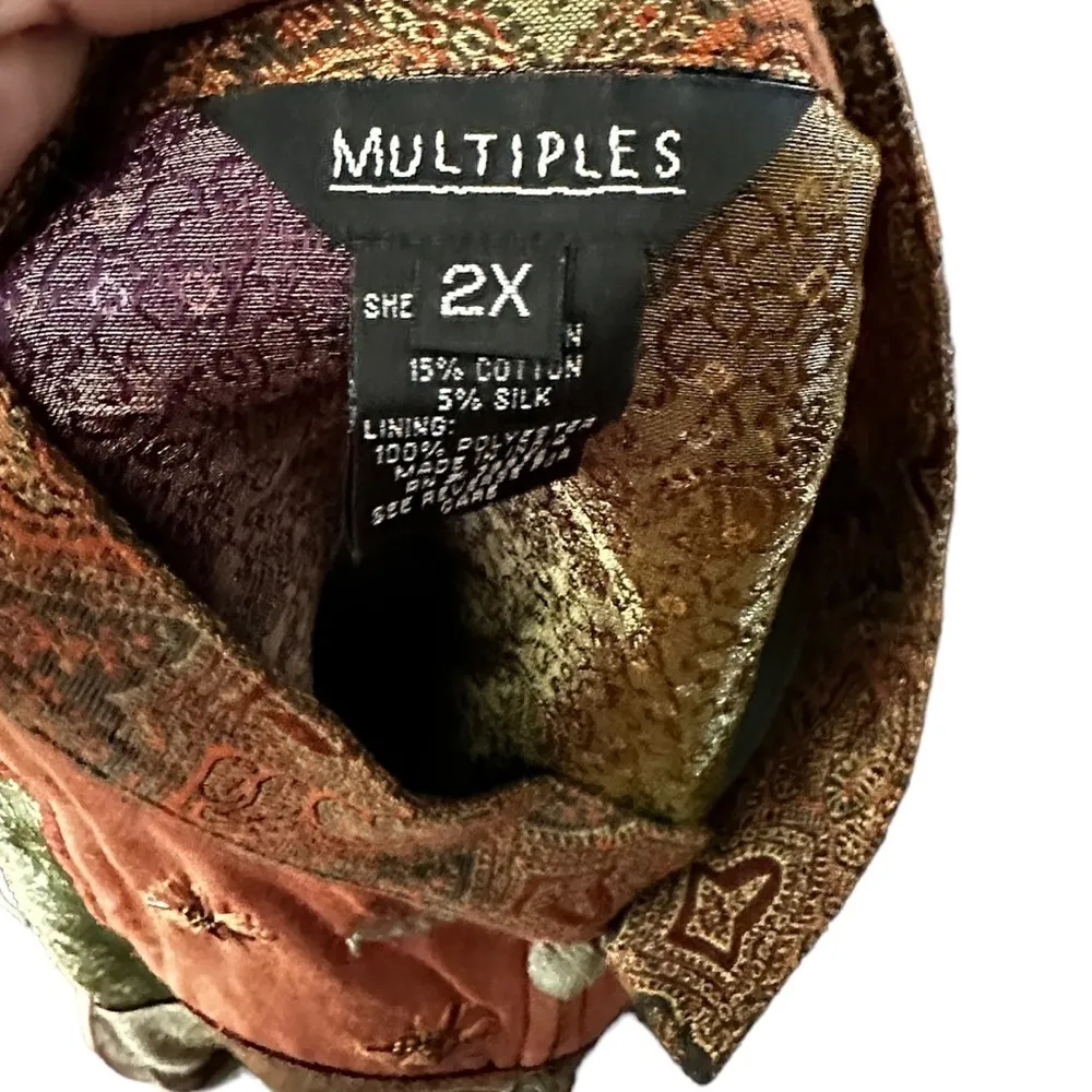 Multiples Silk Blend‎ Patchwork Vest - Image 5