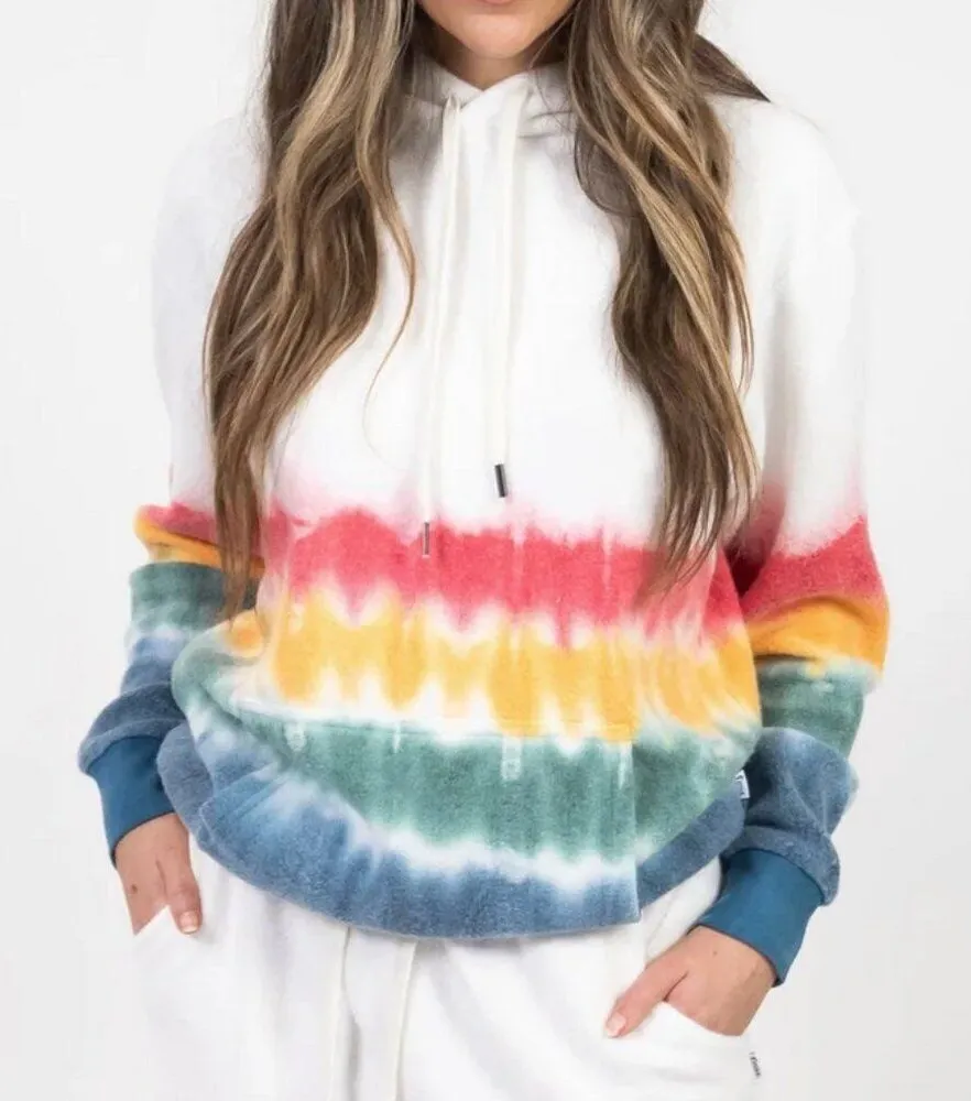 Feat BlanketBlend Hoodie Pullover Sweatshirt Women's Large Sunset Lover NWT White - Image 1