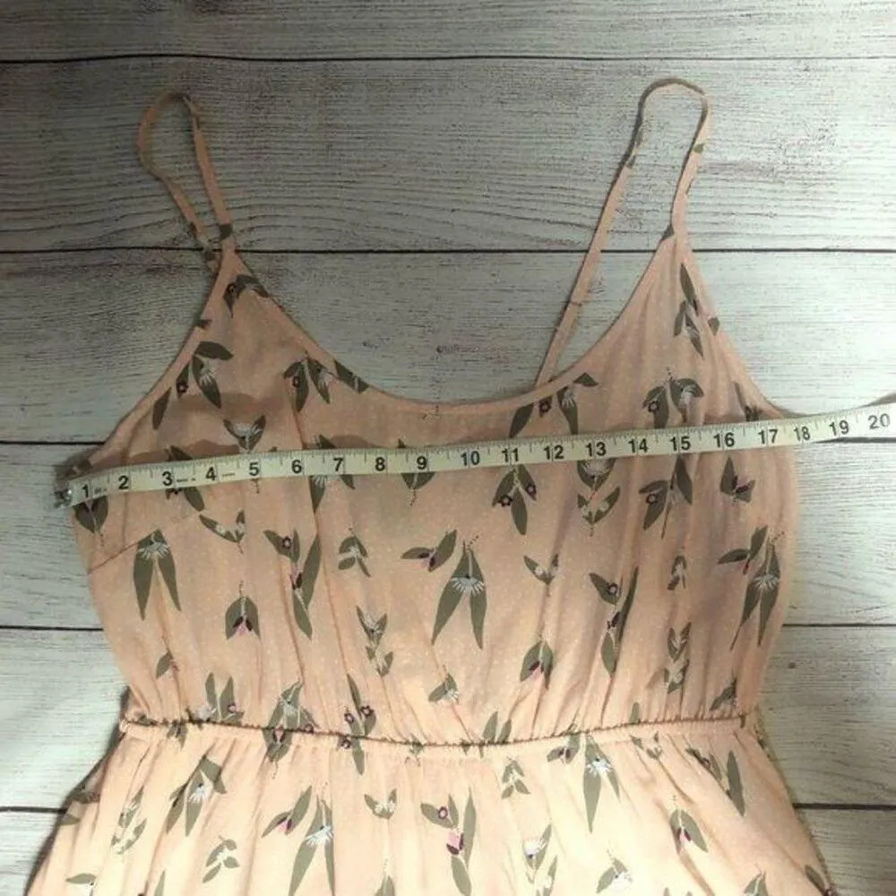 Gap Women's Pink Floral Strap Dress Sz L - Image 5