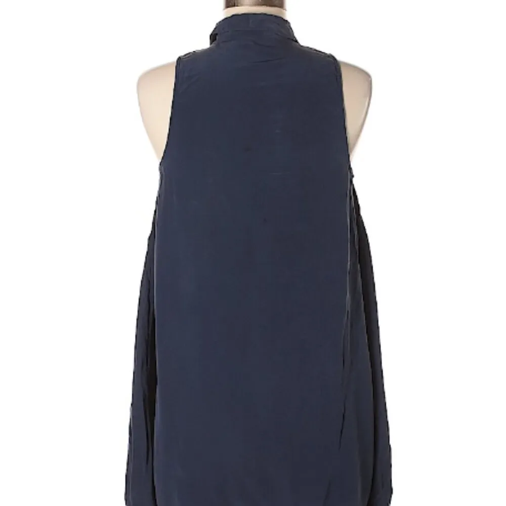 Equipment Button Down Dress in Navy - Image 4