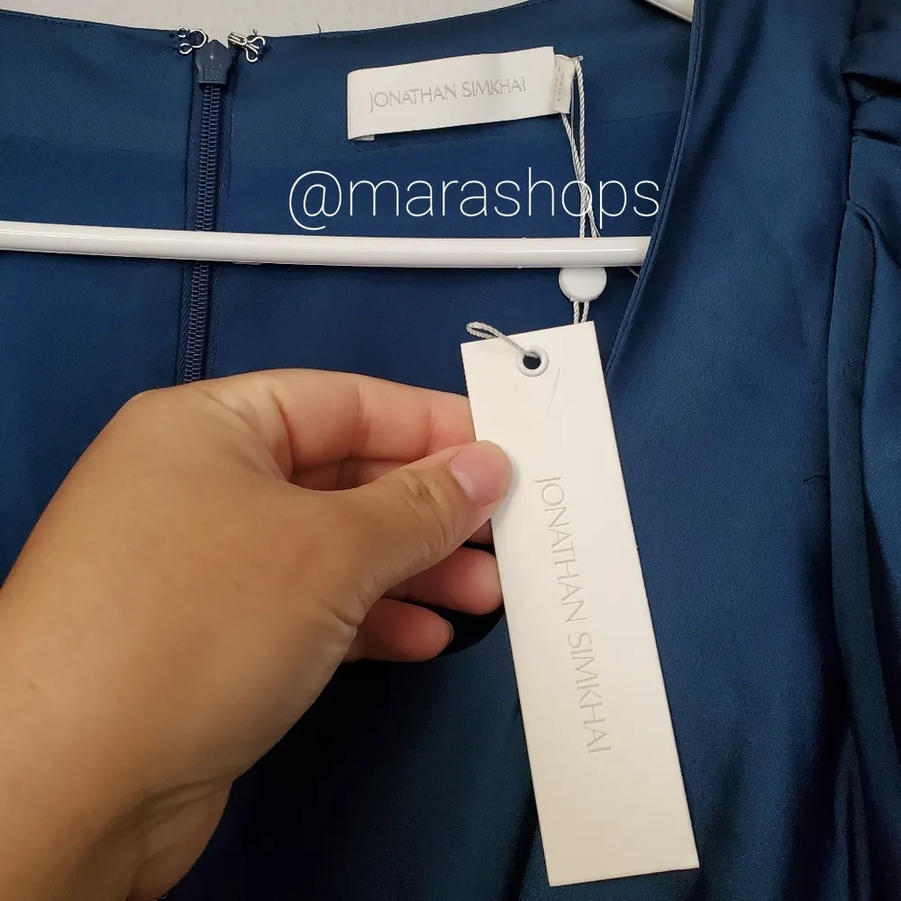 Jonathan Simkhai Jordyn Satin Crepe Mini Dress Size 0 - Image 7