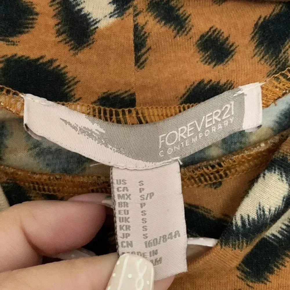 Forever21 Leopard Mock Neck Dress - Image 5