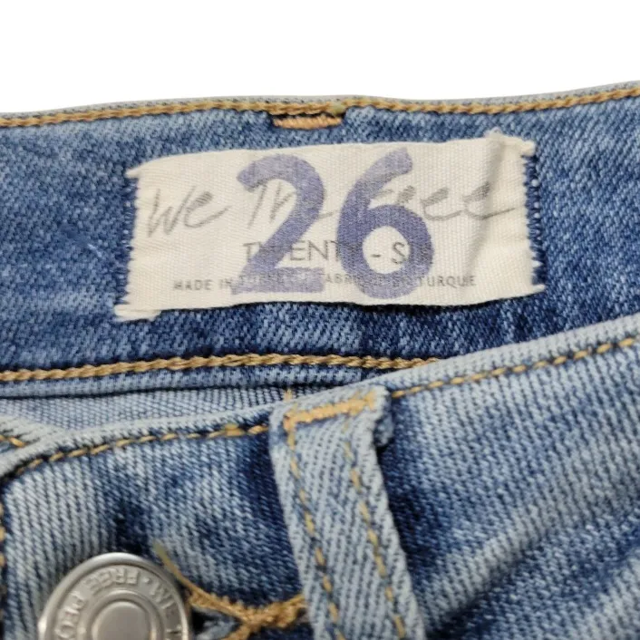 Free People  Jeans Size 26 W24" x L27" Stretch Distressed Ankle Skinny Jeans Blue Denim Pants - Image 6