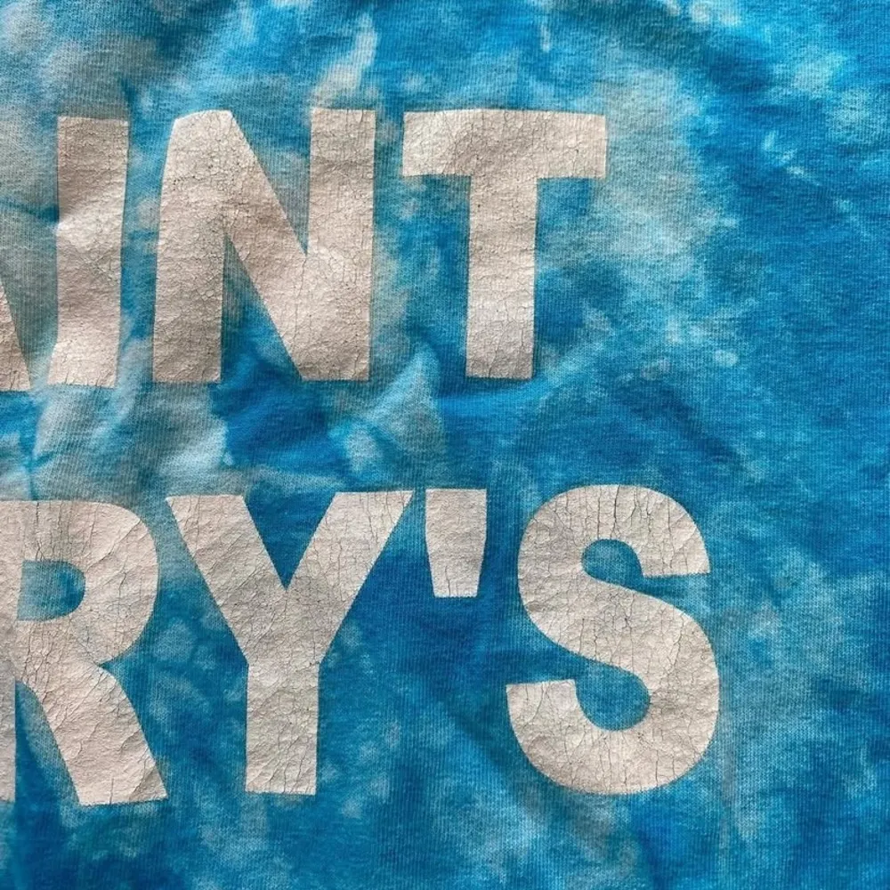 blue and white tie dye Saint Mary’s College cotton vintage shirt - Image 6
