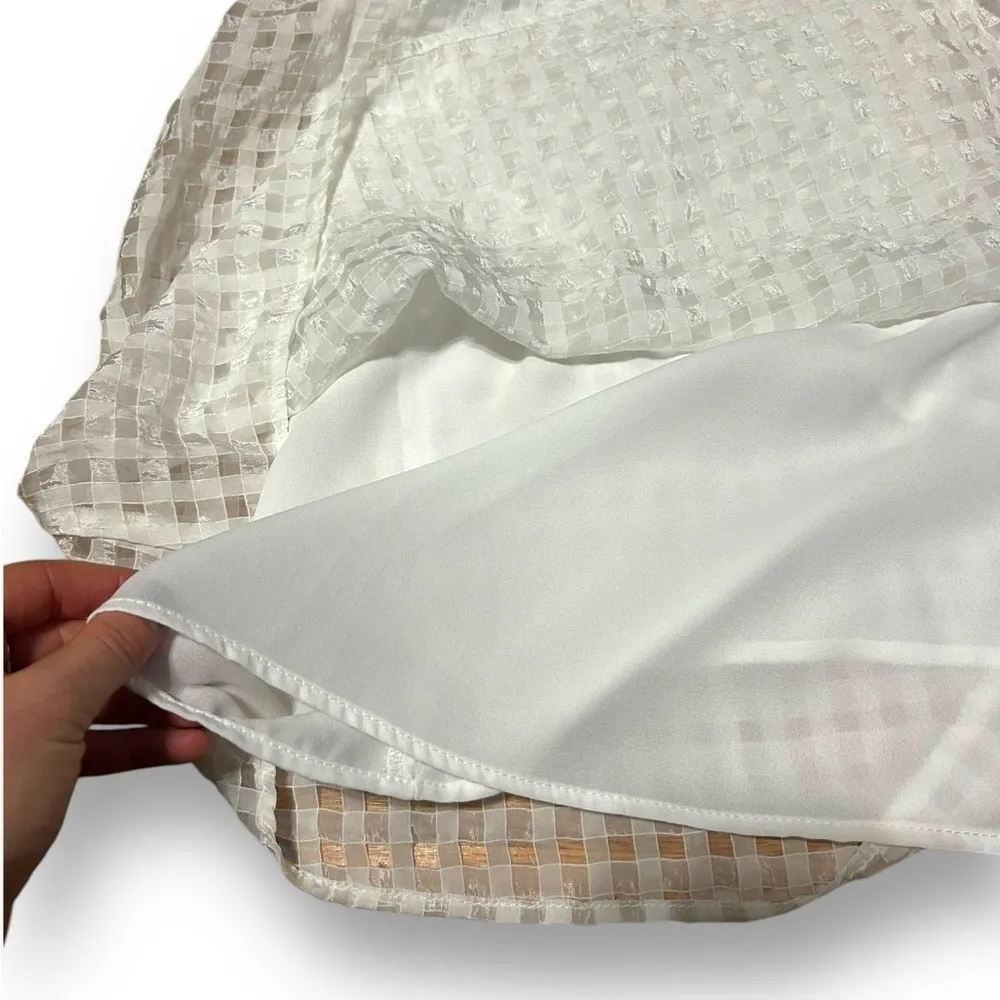 White Mini Dress Tie Strap Babydoll Sundress Summer Casual Short Cute - Image 9