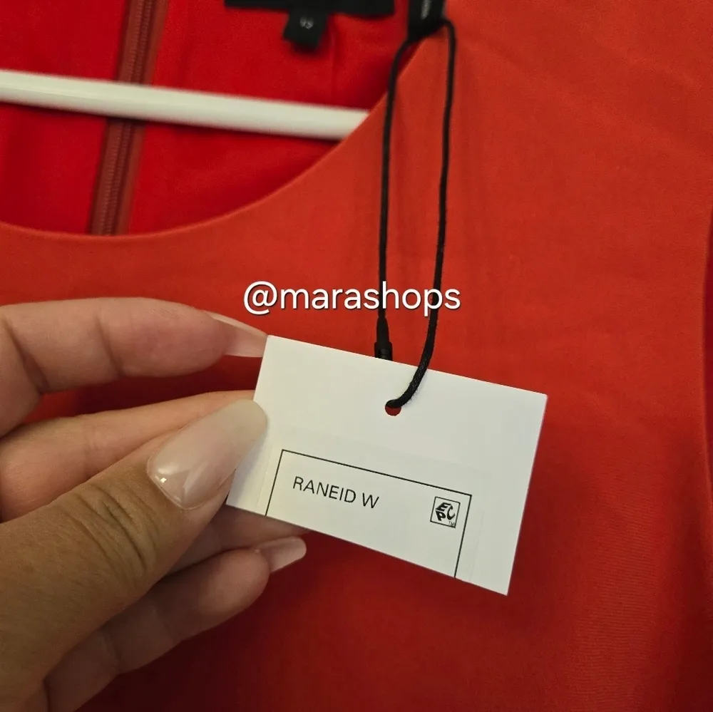 Theory Raneid W Crepe Sleeveless A-Line Dress in Crepe - Image 5