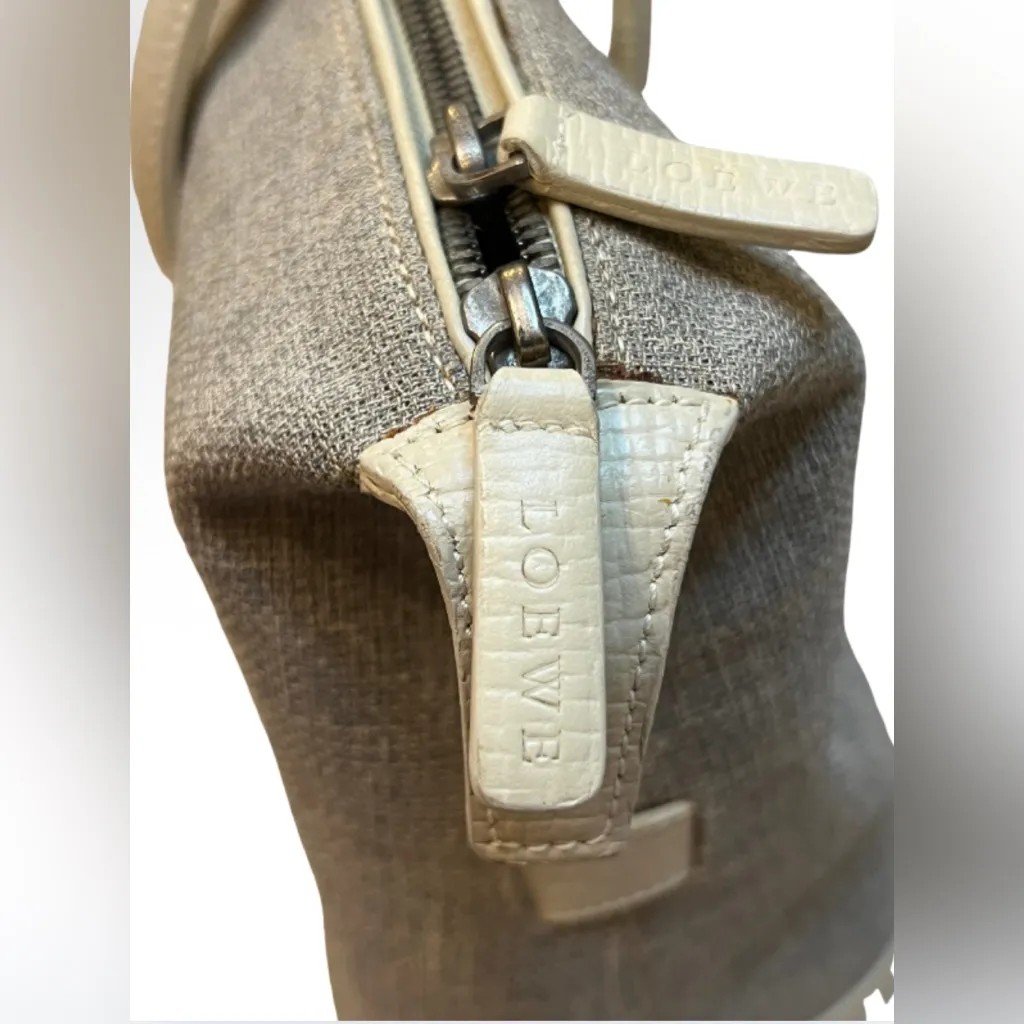 Loewe Authentic  Hand Bag Boston Bag in Gray - Image 2