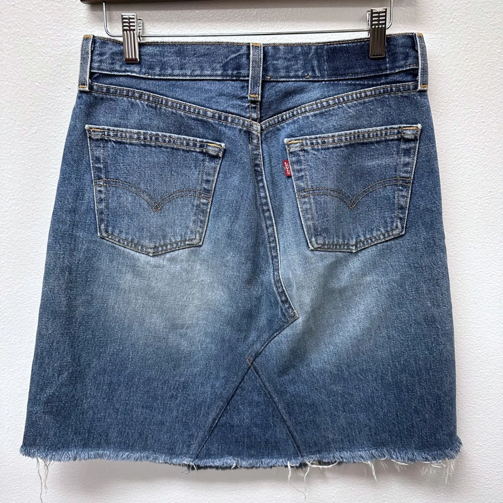 Levi's Button Fly Icon‎ A-Line Jean Skirt Size 28 - Image 3