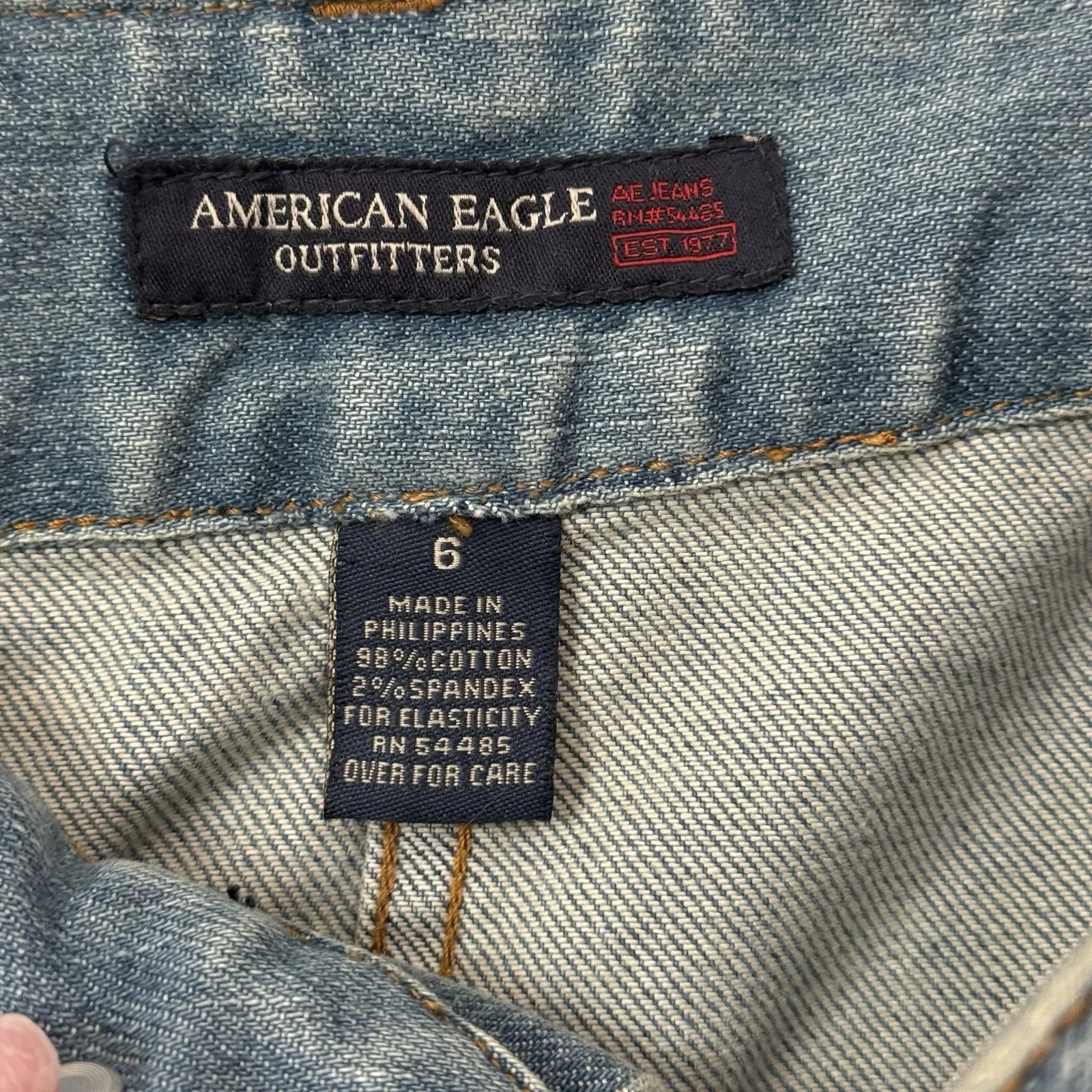 American Eagle Denim Skirt, Size 6, Y2K Skirt, Vintage Denim‎ Skirt 2000s - Image 4