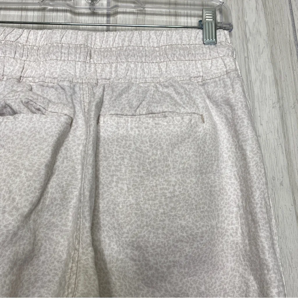 Athleta Cabo Linen Joggers Micro Cheetah Abalone Grey size 2 988237 - Image 9