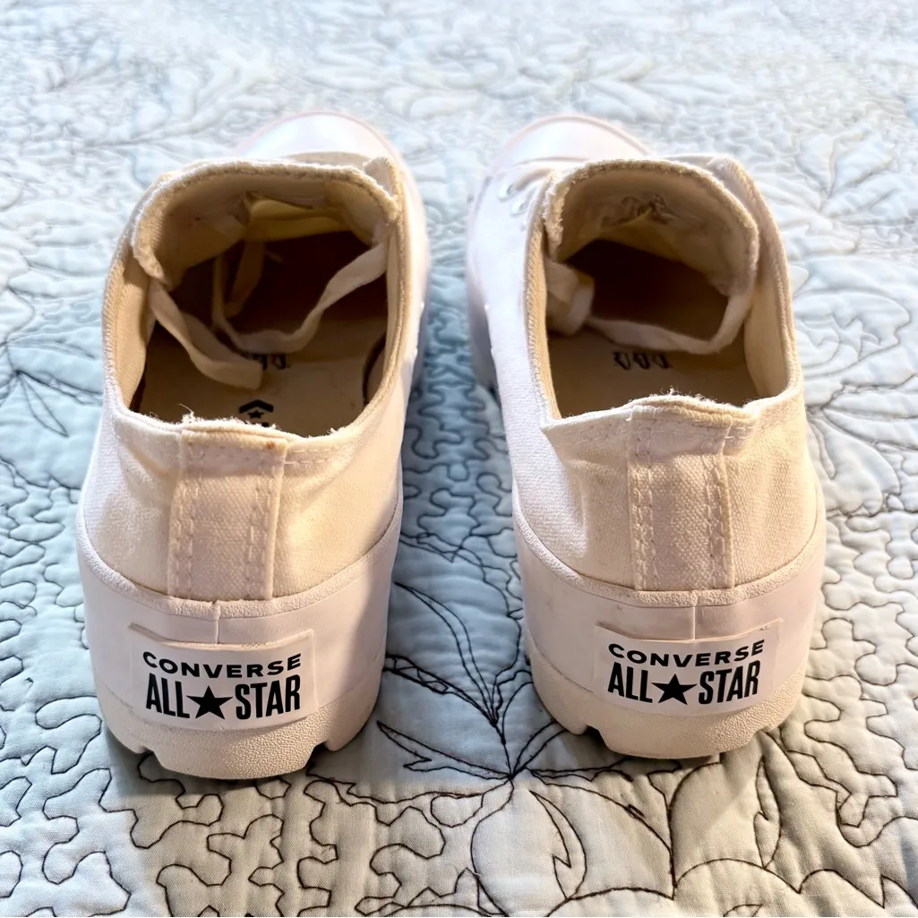 Converse Chuck Taylor All Star Lugged Low White Sneakers Sz 8.5 💚 - Image 9