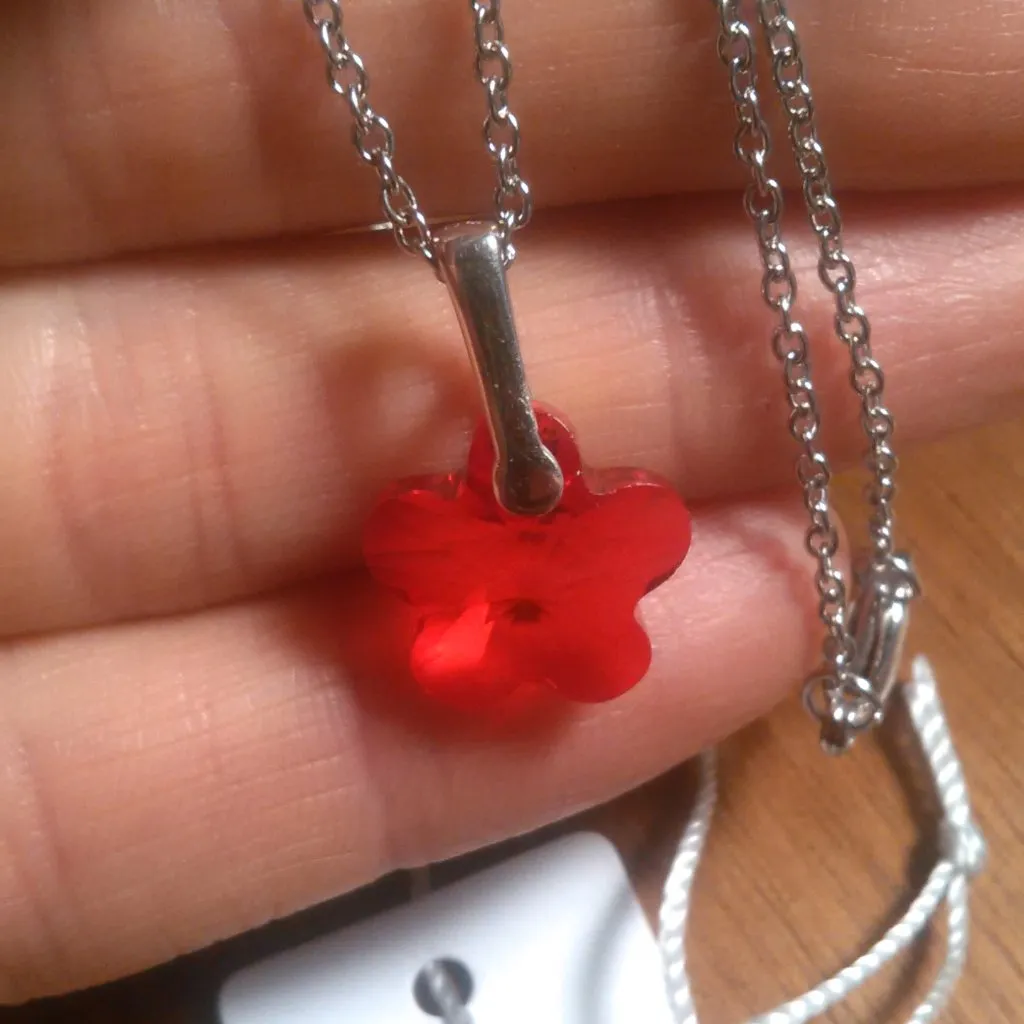 Swarovski Austrian Crystal Star Sterling Silver Pendant Stainless Steel Necklace - Image 11