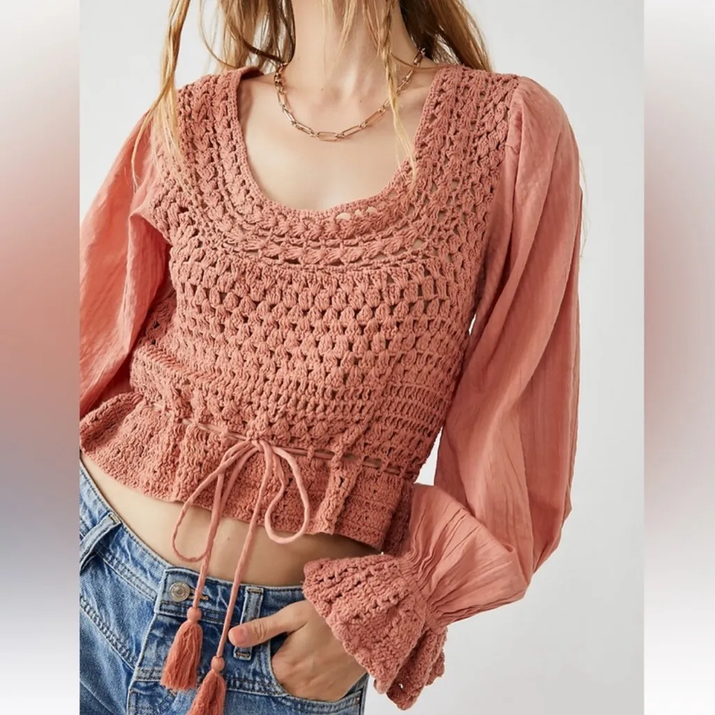 Free People // Megan Crochet Top - Image 3