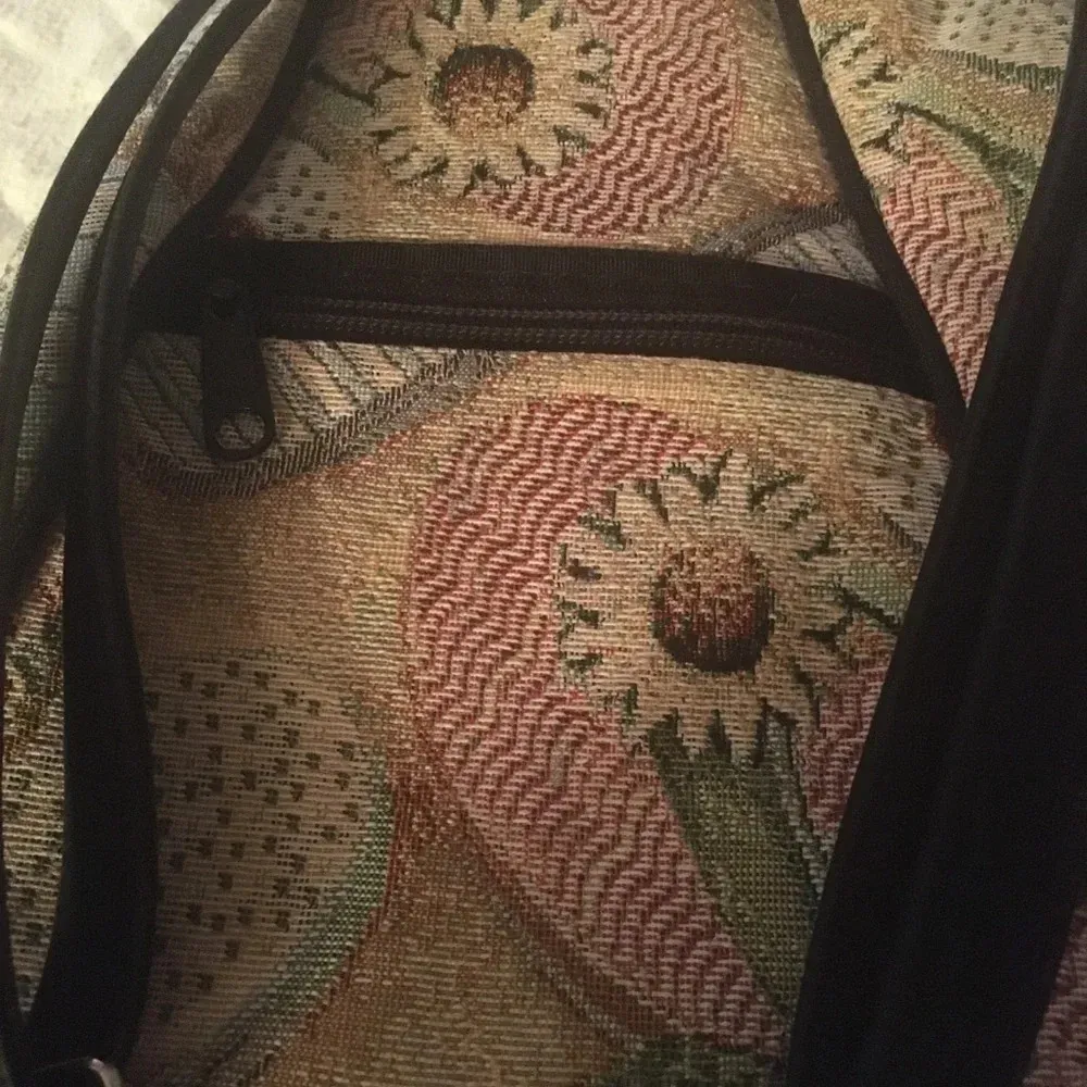 Danny K Beverly Hills country core tapestry triangle backpack in a beach scene - Image 7