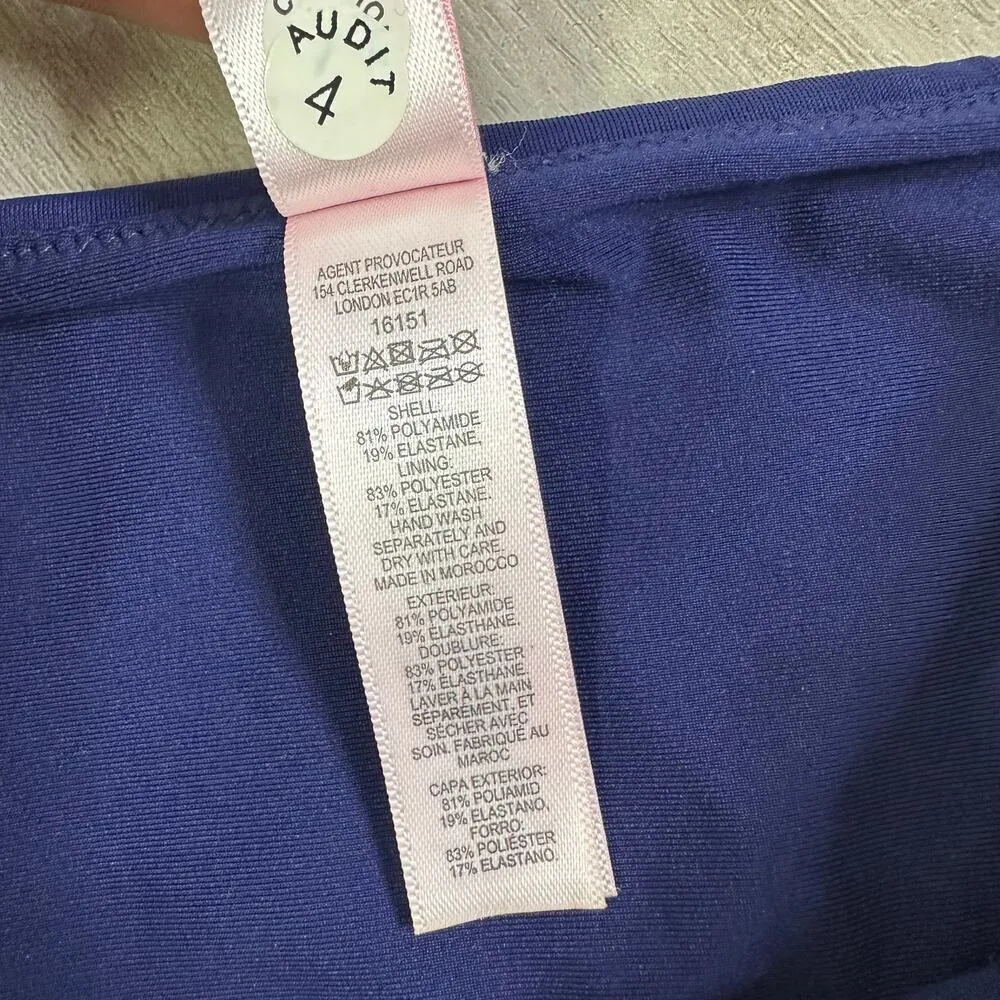 Agent Provocateur Navy Montana Bikini Bottom AP size 3 US size 6 Blue - Image 6