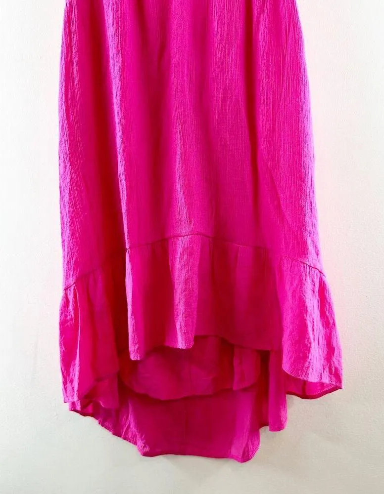 Pink Lily Cruise Through Town Halter Keyhole Mini Dress Hot Pink Large - Image 6