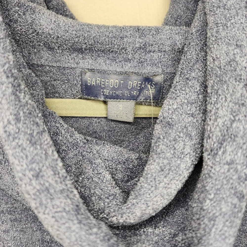 Barefoot Dreams Cozy Chic Coastal Cowl Neck Tunic Sweater - Image 3