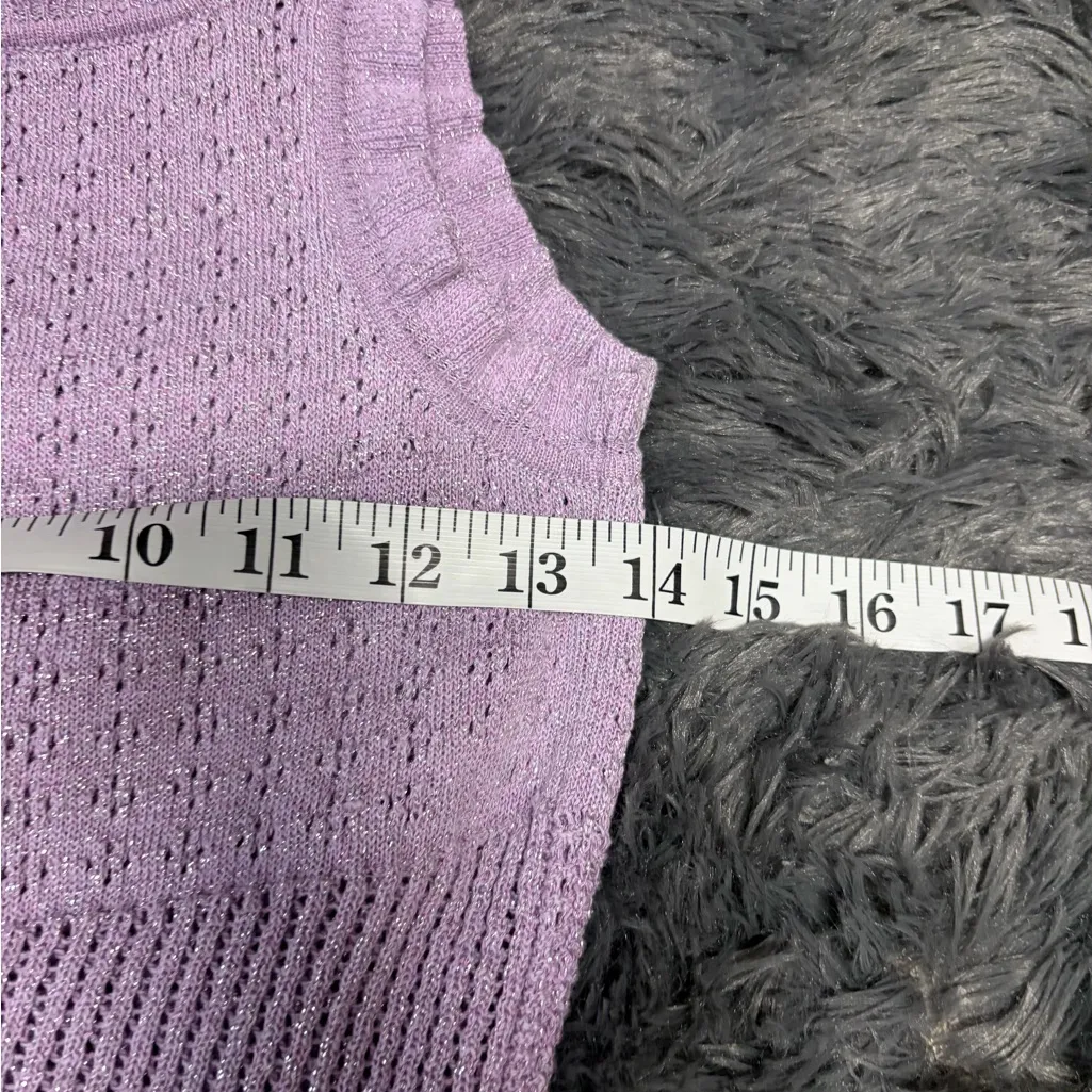 Heaven by Marc Jacobs Jacobs Lilac Lavender Purple Pointelle Mini Dress small - Image 13