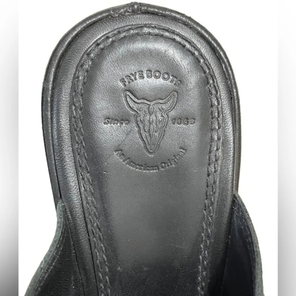 Frye  Black Shelby Ring & Studs‎ Clogs Mules 7.5M - Image 12