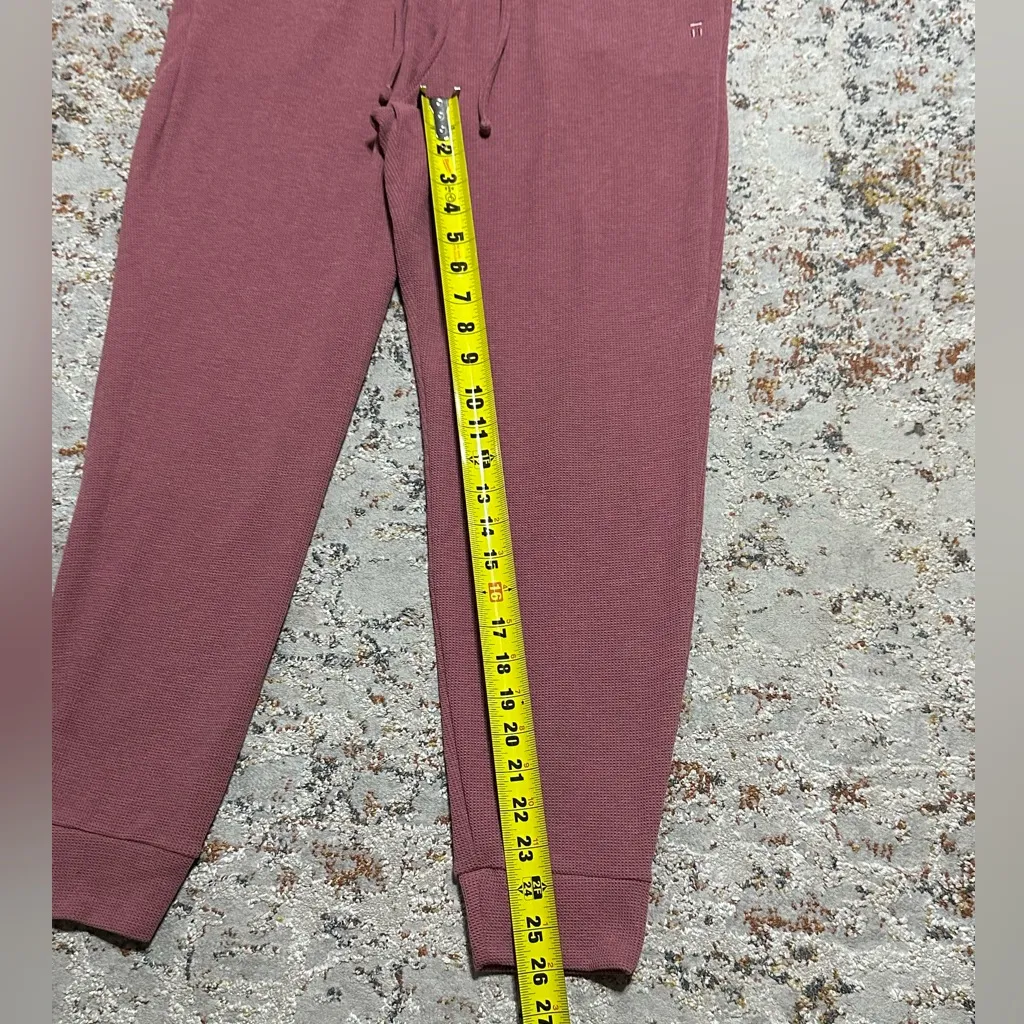 TOMMY JOHN Waffle knit joggers size Medium pink mauve - Image 6