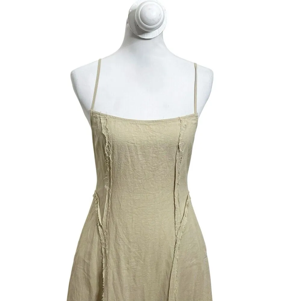 Ciao Lucia Rosalba Midi Dress Linen A Line Sandstone Women’s Size S Brown - Image 2