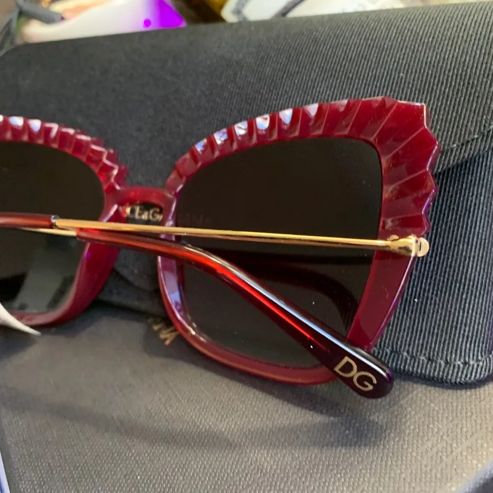 Authentic DOLCE & GABBANA 60mm butterfly acetate/metal Sunglasses - Image 6