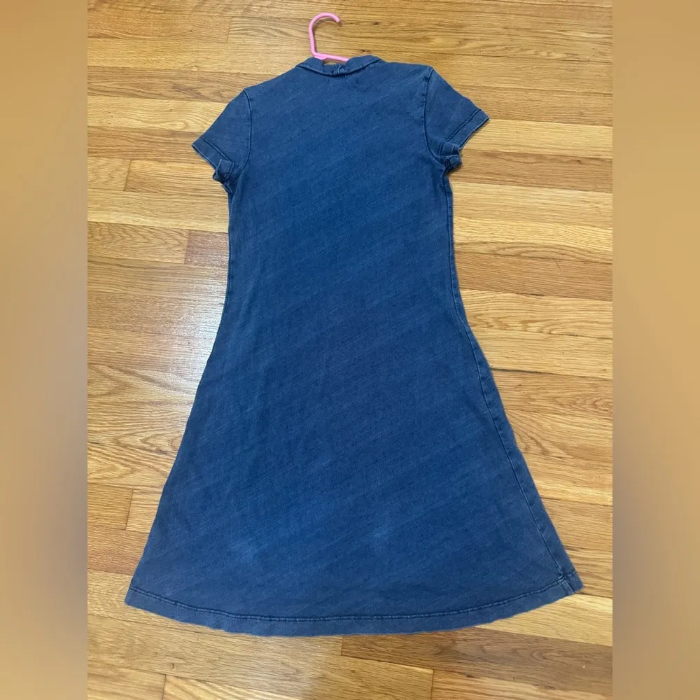 American Eagle Soft & Sexy Size XS Blue Denim V Neck Choker Dress - Image 8