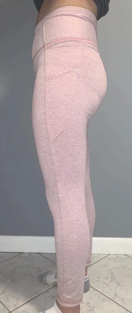 Danskin Pink Striped Athletic Leggings - Image 2