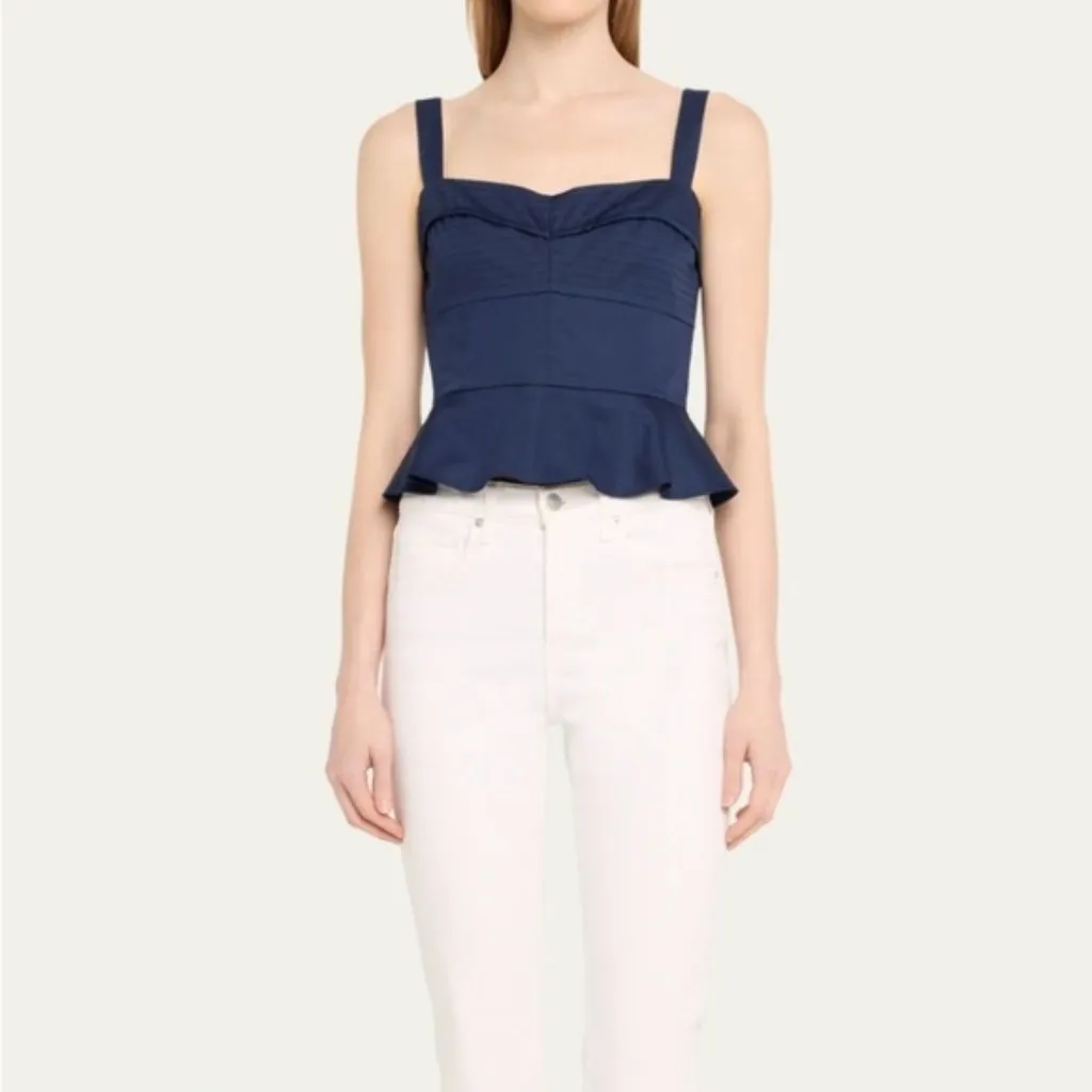 Veronica Beard Navy Blue Crop Top - Image 6