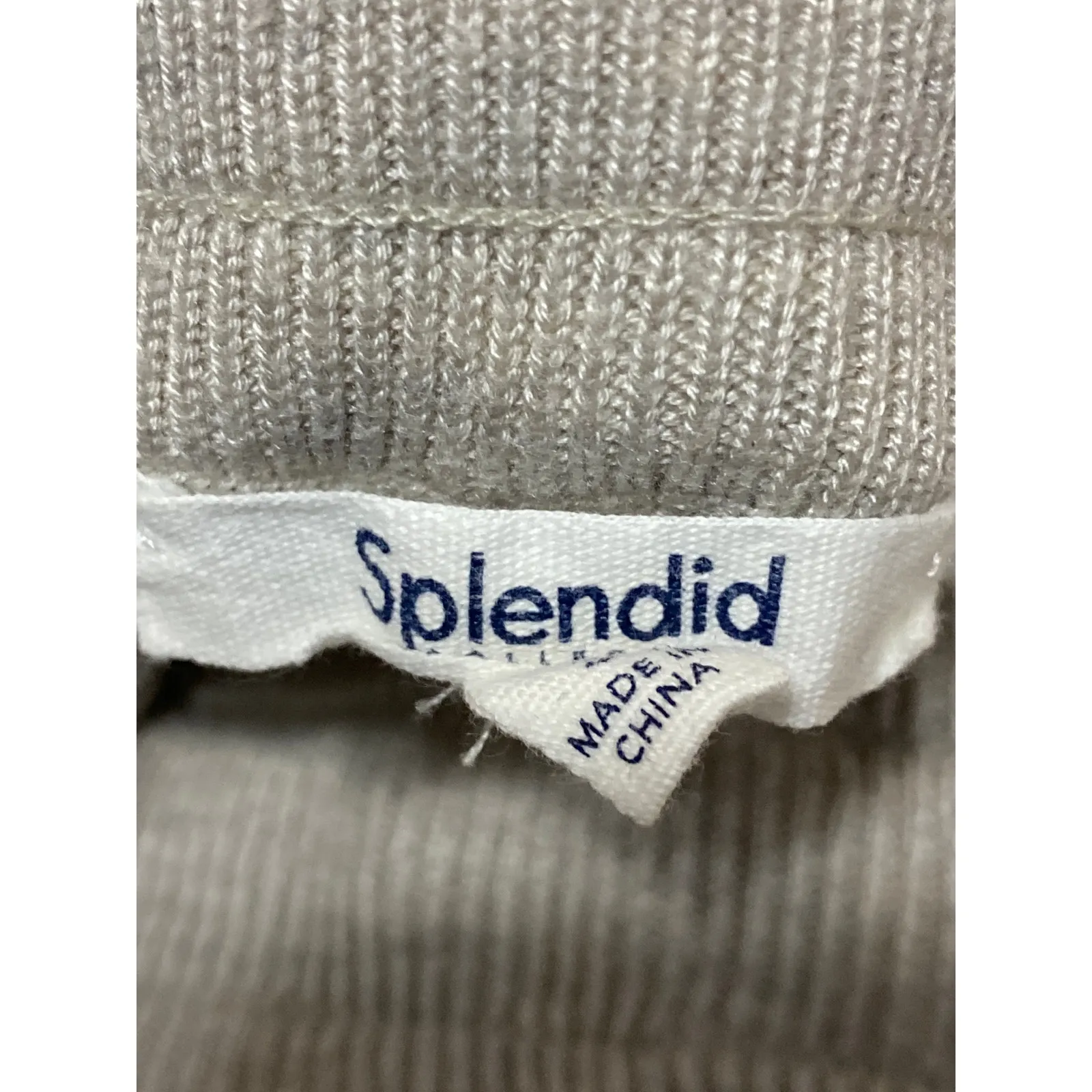 Splendid Georgie Rib Women's Beige Cashmere Drawstring Wide Leg Trousers Pants S - Image 4