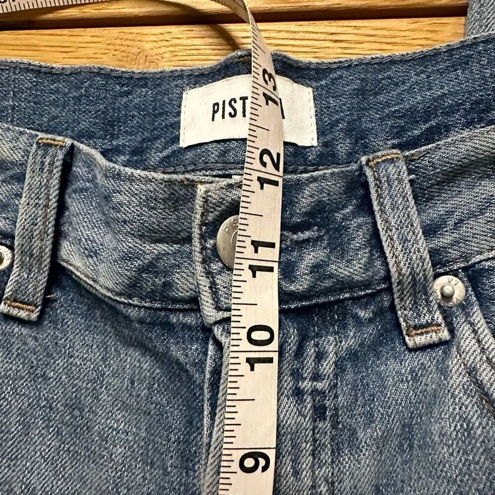 Pistola button fly jeans distressed light wash 29 - Image 8