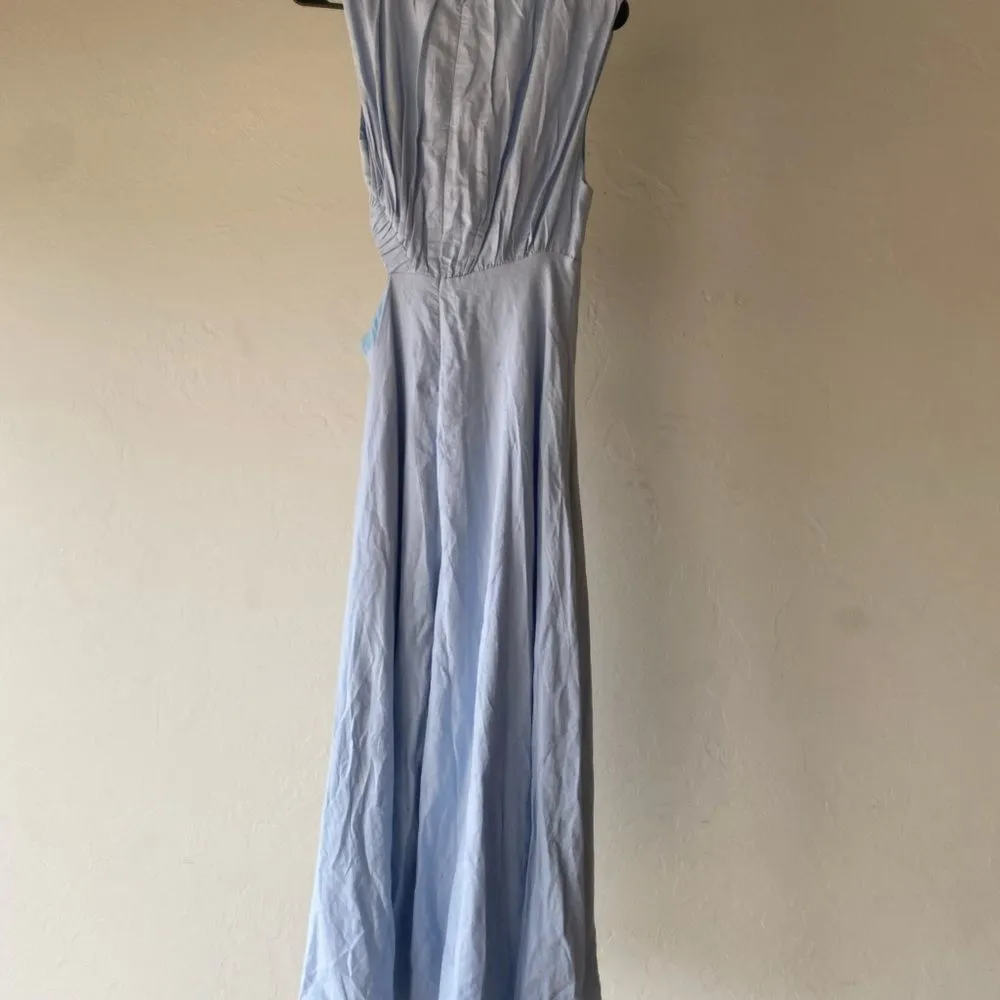 Shop Neighbor by in the beginning blue cutout between midi to maxi dress - Image 5