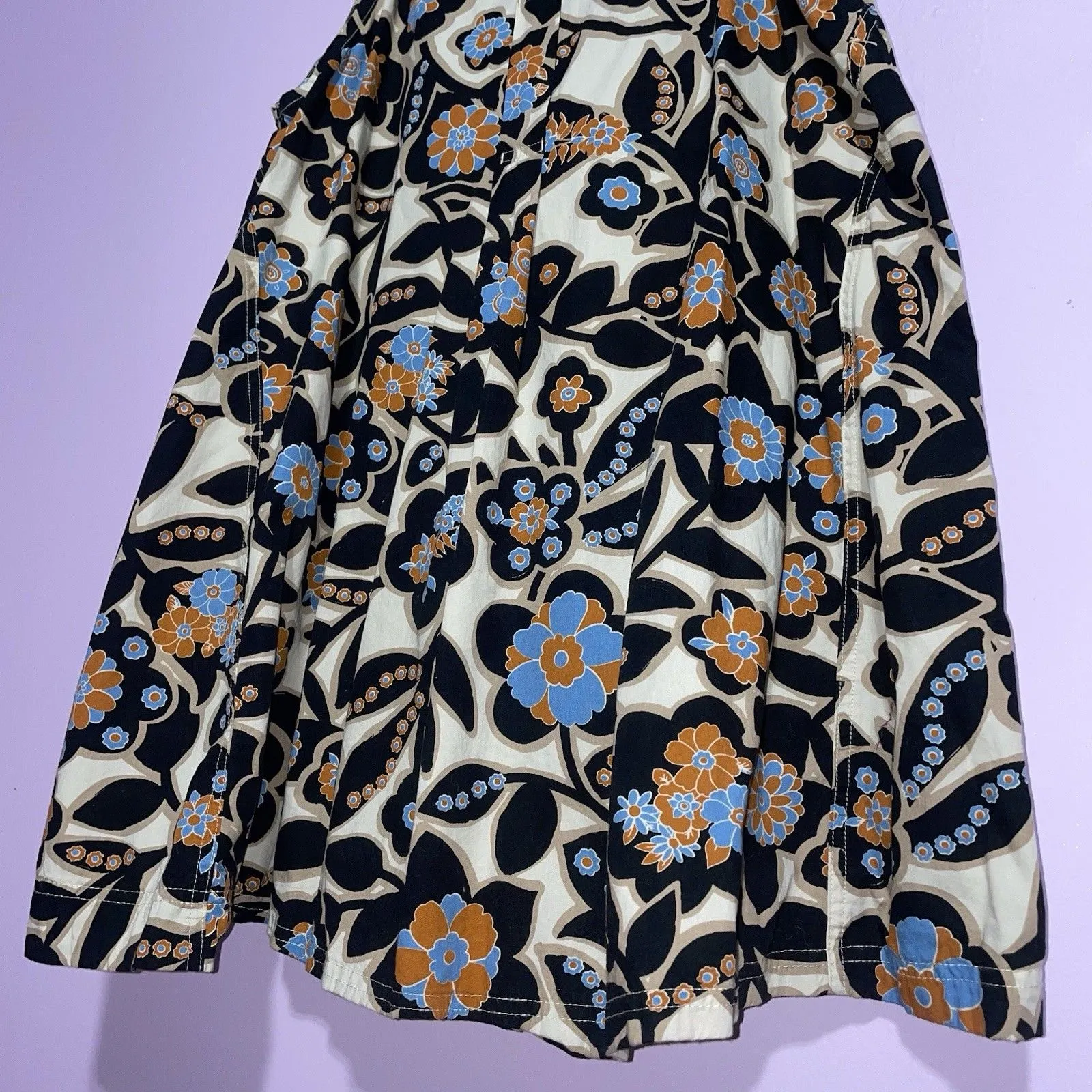 Free People Kate Printed Mini Dress Women S Dark Floral Boho Preppy Pockets - Image 9