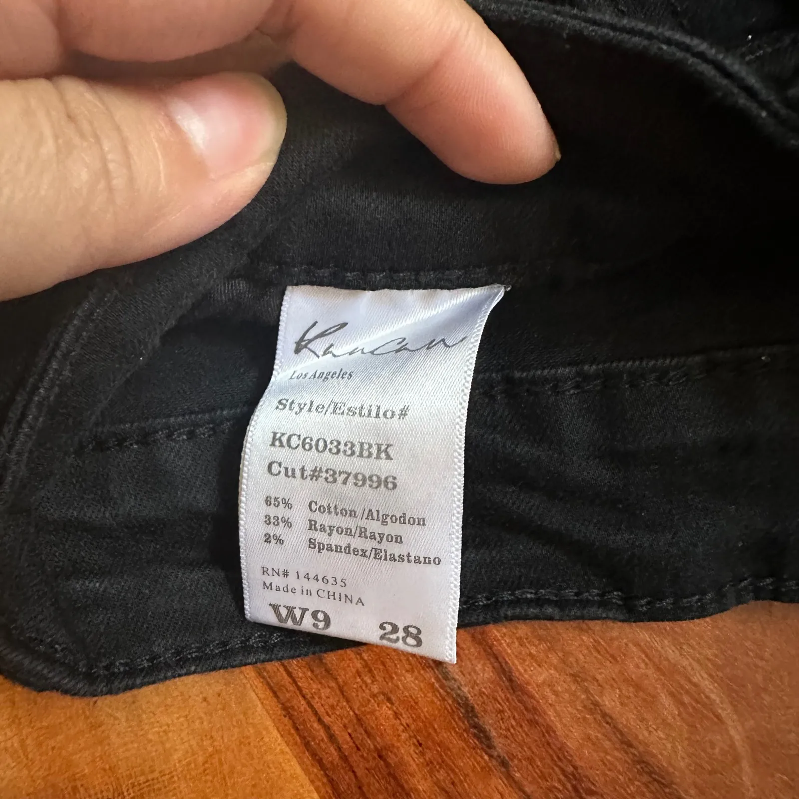 KanCan Black Cutoff High Rise Denim‎ Shorts Hot Short Daisy Duke Size 28 - Image 3