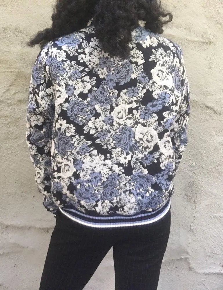 Reversible floral bomber jacket - Image 4