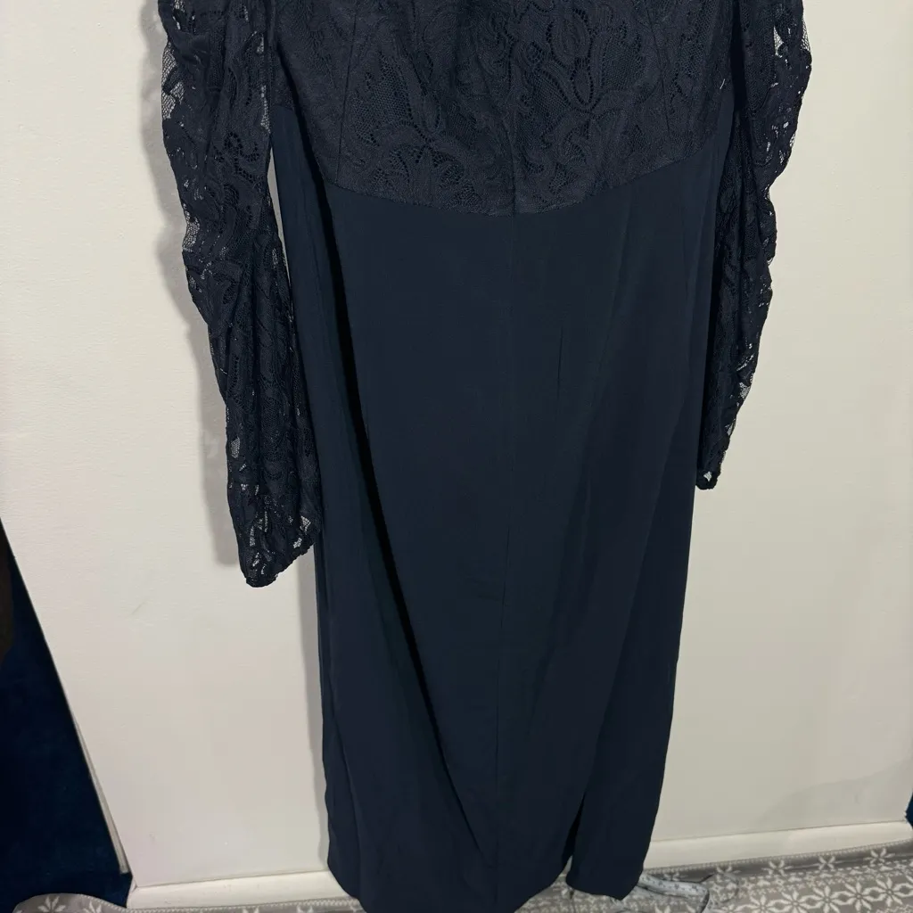 NWT‎ City Chic Romantic Rosa Maxi Dress In Navy Size XL/22 - Image 6