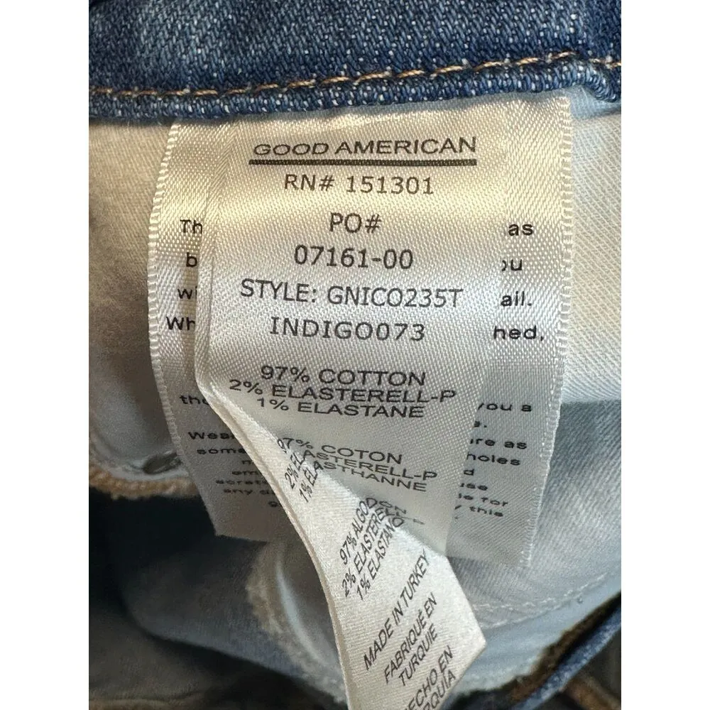 Good American Women’s GNICO235T Size 4/27 INDIGO073 Cut Off Denim Shorts NWT - Image 8