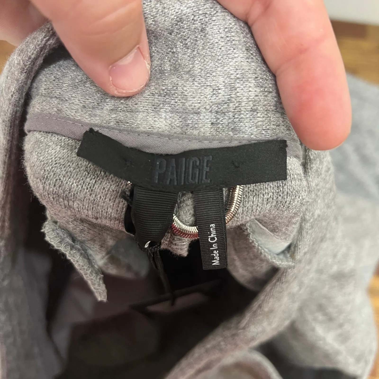 PAIGE Womens‎ Kara Pants 4 NWT $279 Wide Leg Trouser Knit Heather Gray Pleat - Image 5