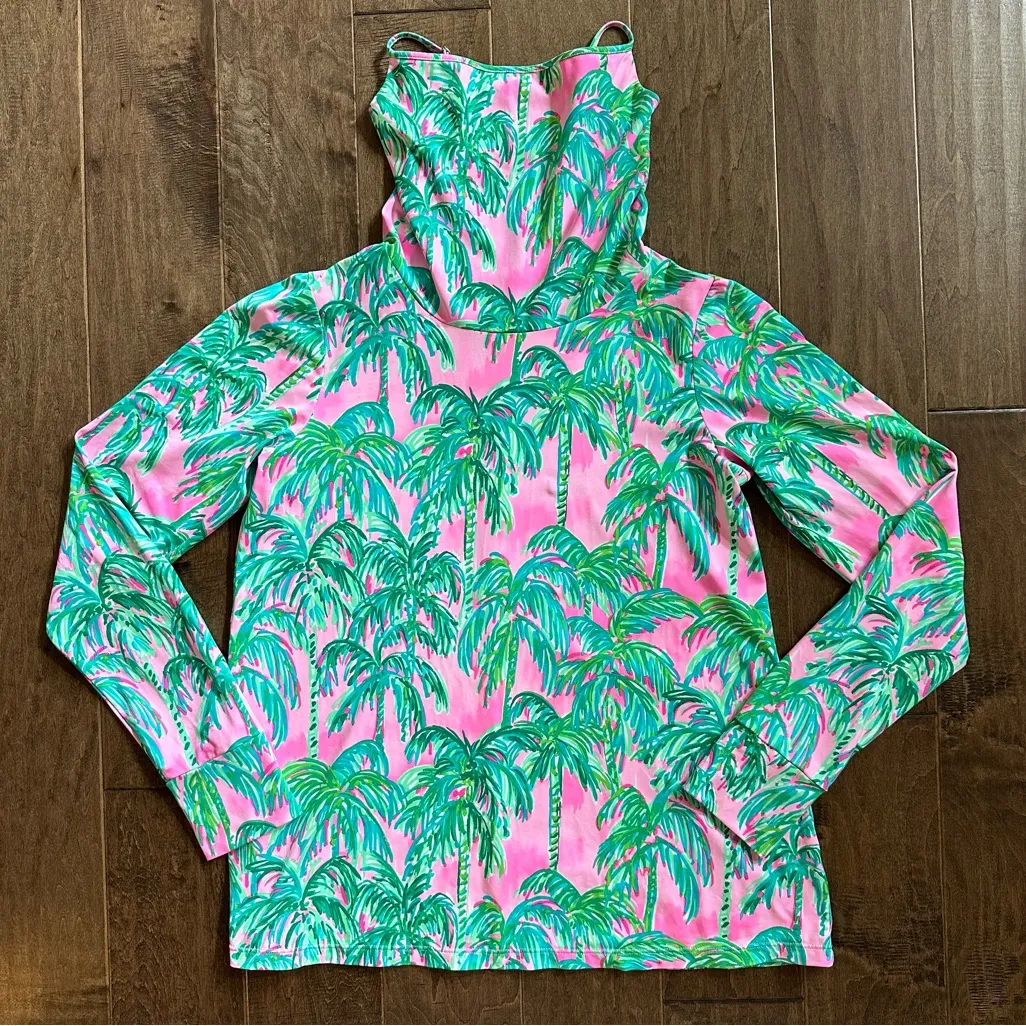 Lilly Pulitzer Lilshield Palm Tree UPF 50+ Cowl Neck Sun Shirt - Image 5
