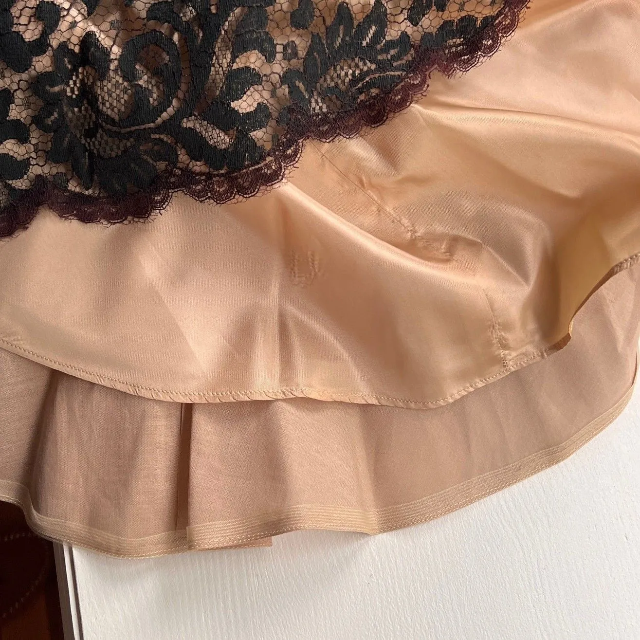 VTG Lee Jordan Black lace illusion dress gown wiggle size 2 XS - Image 9