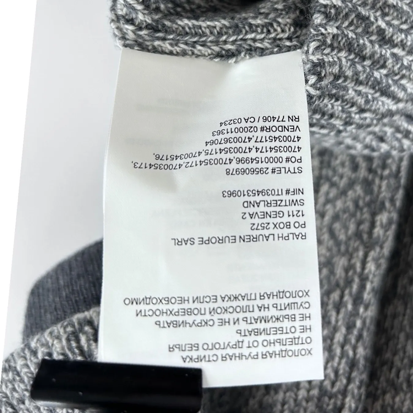 Club‎ Monaco Women Gray Ribbed Knit Ruffle Sleeve Sweater Top Large - Image 5