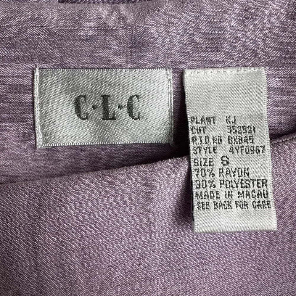 Vintage CLC Pastel Lavender Purple Floral Embroidered Beaded Relaxed Maxi Dress - Image 8