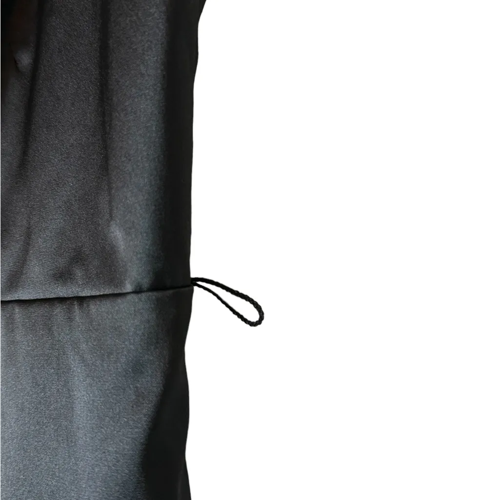 The Limited Vintage 90s Y2K Black Satin Dress Party Cocktail WhimsiGoth Size 6 - Image 6