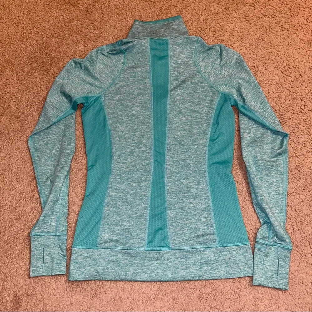 Reva quarter zip running long sleeve shirt with thumbholes & small zipper pocket - Image 4